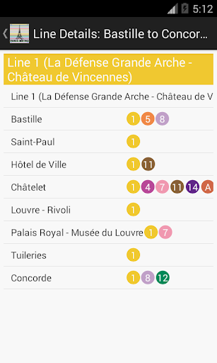 Paris Metro Route Planner Screen 3