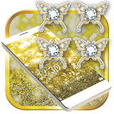 Butterflies Locker Gold Glitter icon