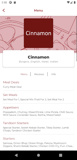 Android application Cinnamon screenshort