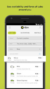 Ola Lite: Lighter Faster Ola App. Book Taxi & Cabs for pc screenshots 1