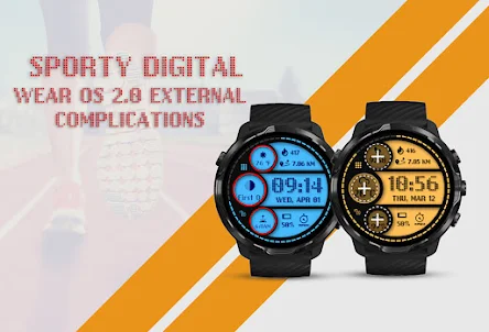 Sporty Digital Watch Face