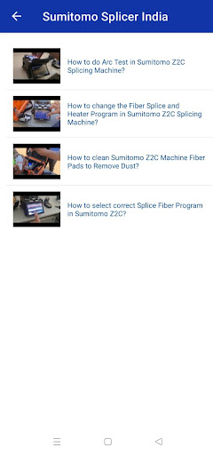 Sumitomo Splicer India Screen 3