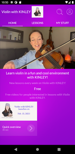 Android application Violin with KINLEY screenshort