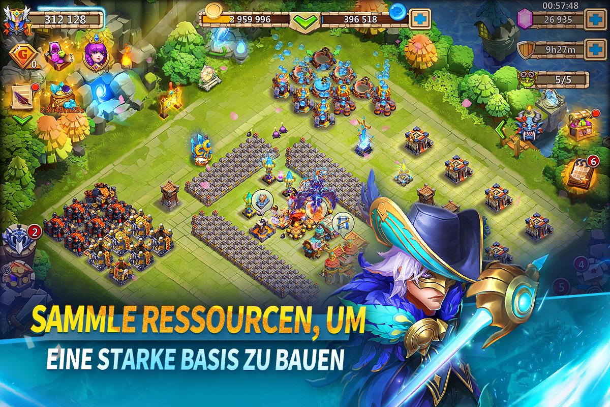Android application Castle Clash: King's Castle DE screenshort