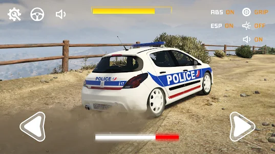 Drive Peugeot 308: Police Car