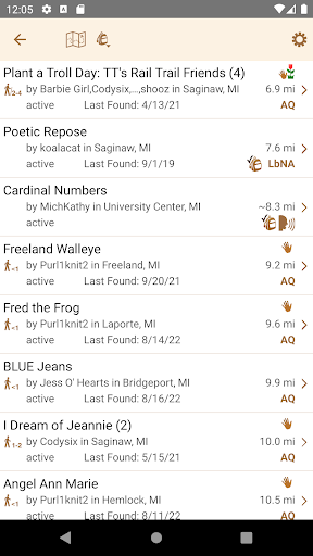 Clue Tracker for Letterboxing Screen 2