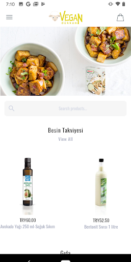Android application Vegan Dükkan screenshort