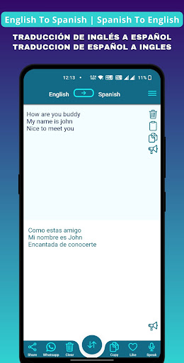 Android application Spanish - English Translator screenshort