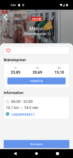 BränsleKollen Screen 2