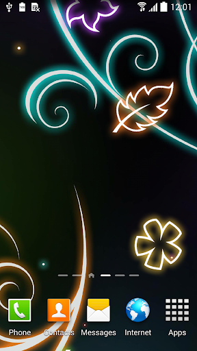 Glowing Flowers Live Wallpaper Screen 3