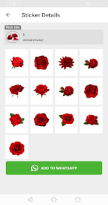 Imágen 2 Roses Flowers Stickers for WAS android