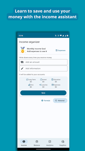 Android application Savings Equilibrium screenshort