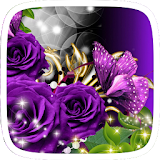 Purple Flower Butterfly Theme icon