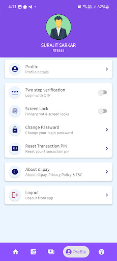 PayPoints - Recharge, AEPS Screen 2