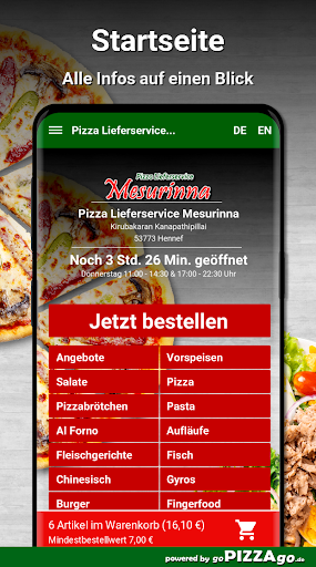 Pizza Lieferservice Mesurinna Screen 2