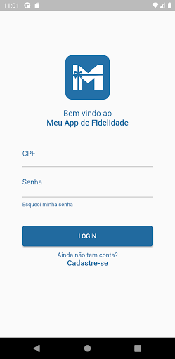 Android application Meu App de Fidelidade screenshort