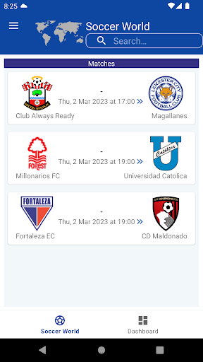 Soccer World Screen 2