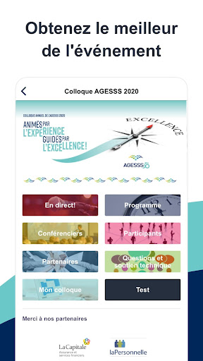 Android application Colloque AGESSS 2020 screenshort