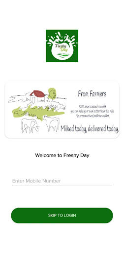 Android application Freshy Day: Cow milk delivery screenshort