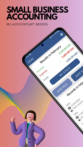 Android application SmAc – sales & expenses record screenshort