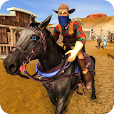 Wild West Town Sheriff Mounted Horse Shooting Game icon