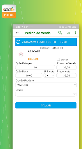 iCeasa Pedidos Screen 3