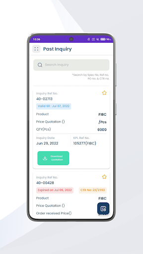 KANPUR PLASTIPACK: USER APP Screen 2