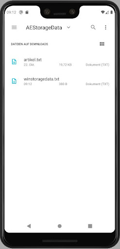 AE Mobile Storage App Screen 3