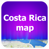 Costa Rica map travel icon