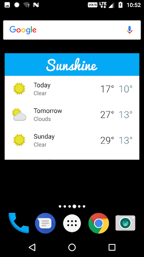 Sunshine Weather Screen 3