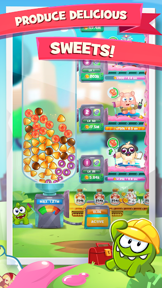 Om Nom Idle Candy 0.21.1 APK + Mod (Unlimited money) untuk android