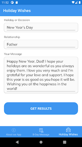 Android application GreetifyAI screenshort