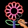 Learn to Draw & Color Glow Flowers Step by Step