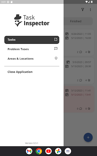 Screenshot of Task Inspector