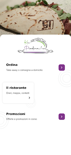 Android application Ke Piadina! screenshort