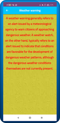 Weather warning