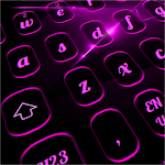 Cover Image of Download Purple Light Black Keyboard 10001002 APK