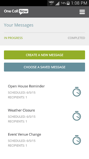 Android application One Call Now screenshort