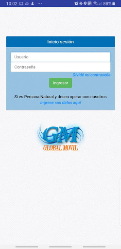 Android application Global Móvil screenshort