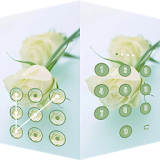 Green Applock Theme White Rose icon