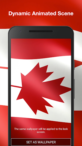 3d Canada Flag Live Wallpaper Screen 2