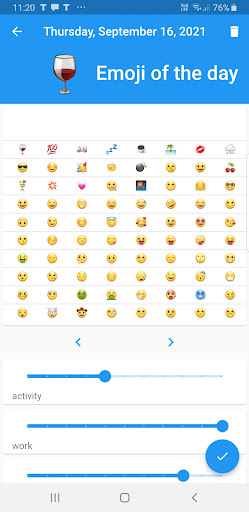 Emoji diary Screen 3