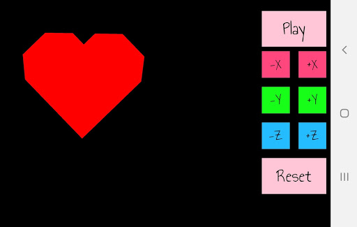 Animated Heart Origami Screen 2