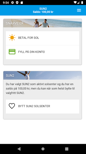 SUN2 Solkonto Screen 3