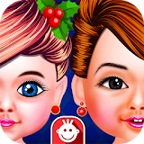 Baby Doll Christmas Salon Dress Up Game icon