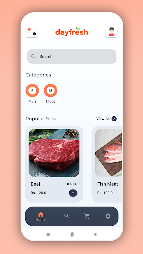 Android application Dayfresh screenshort
