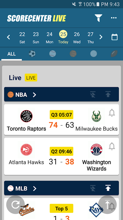 ScoreCenter Live : All sports - 7.0.1 - (Android)