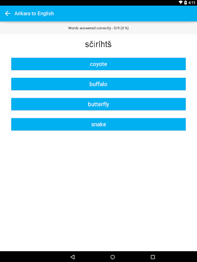 Arikara Vocab Builder Screen 3