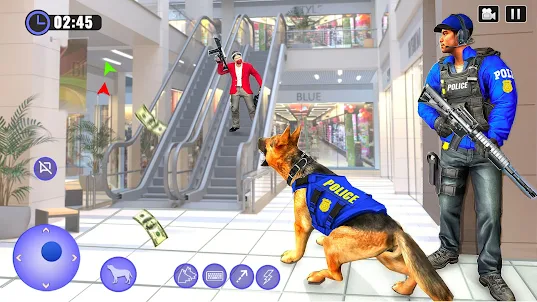 US Police Dog Mall Crime Chase