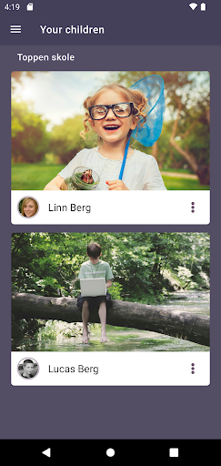 Android application Parents screenshort